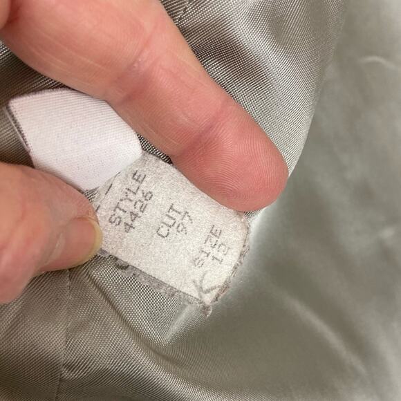 Vintage Fashionbila Wool Coat Made In USA 80s Gray Double Breasted Womens 12 LG - Picture 11 of 12